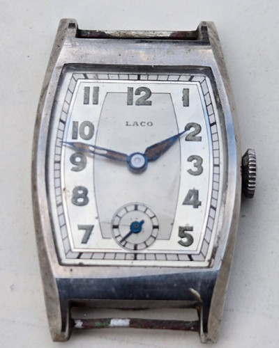 Vintage LACO art deco WW2 19040s watch cal. 580