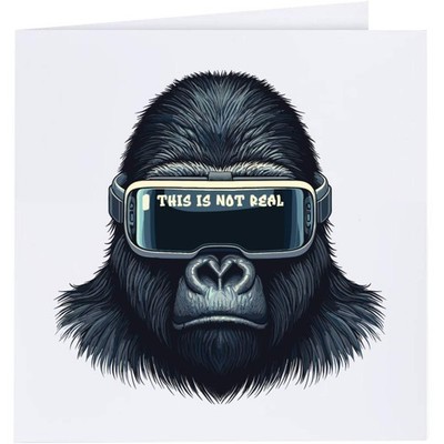 Grußkarten ''Virtual Reality Gorilla'' (GC059128)