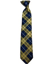 Clip On Tie NWT Chaps Boy s Necktie Plaid Yellow Blue White 14 Inches Long X 2.5
