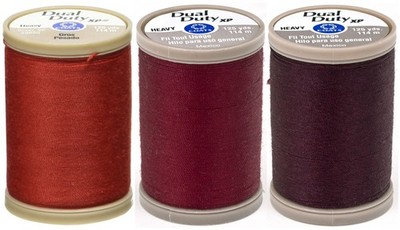 3 PCS Red Barberry Red Maroon Dual Duty XP Heavy Weight Thread 125 Yards