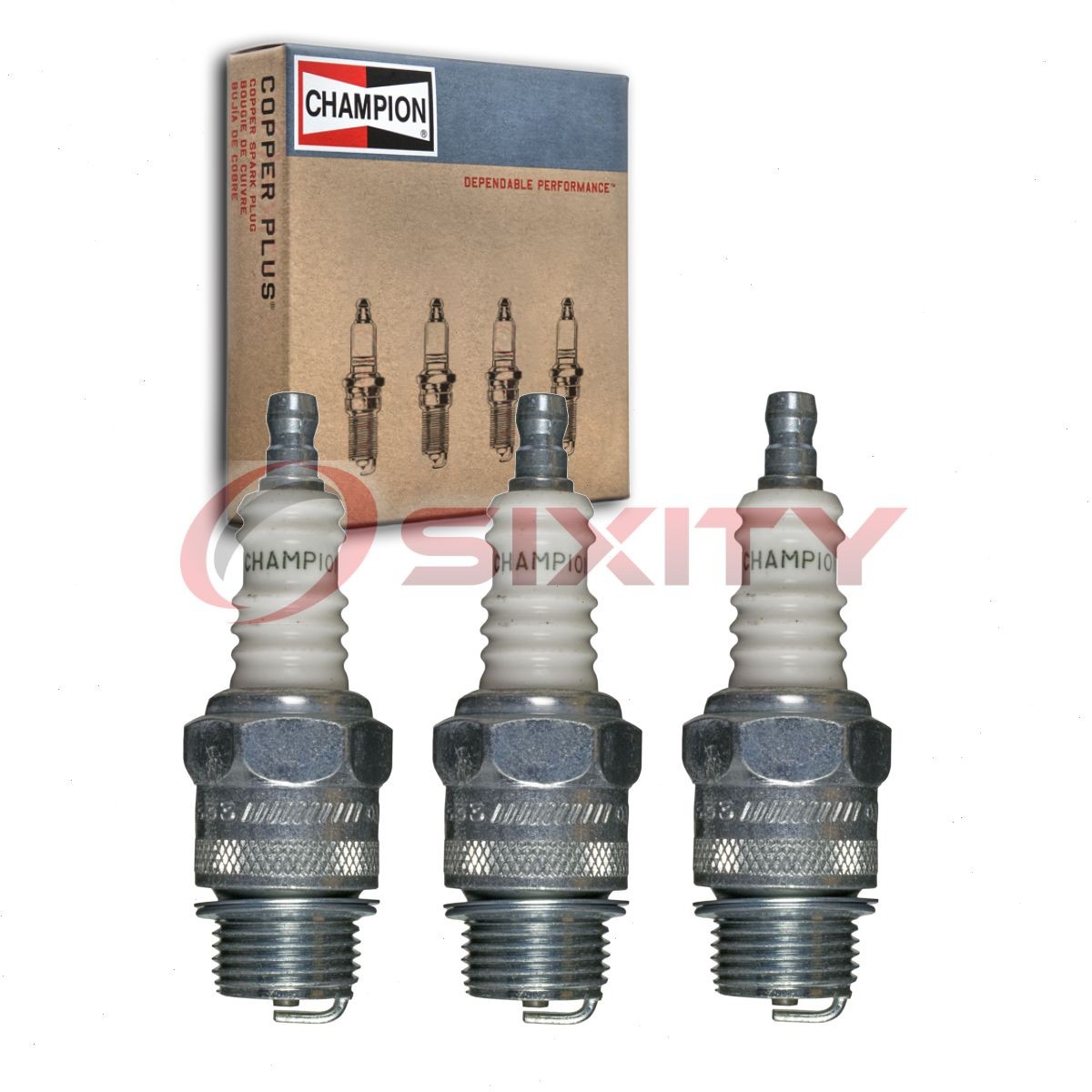 3 pc Champion Industrial Spark Plugs for 1967 Saab Monte Carlo 0.8L L3 wv