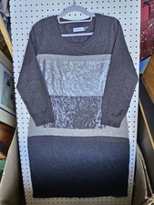 Calvin Klein Sweater Dress With Sequin Front Size Large. 36" Long.  