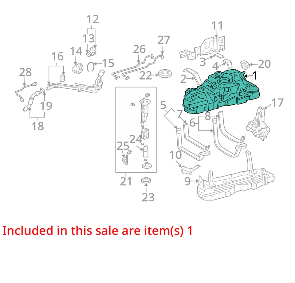 Tanque de combustible compatible con 03-09 LEXUS GX470 626391 Foto 3 de 4