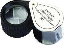 Professional 10X Magnifying Jeweler's Loupe with 18mm Triplet Lens, Chrome