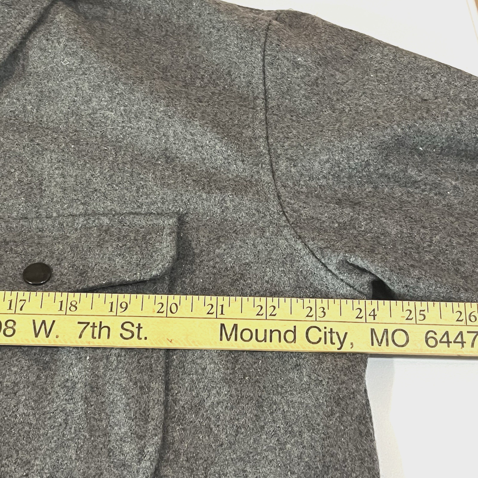 Trenders Basic Wool Blend Button Down Gray Jacket… - image 13