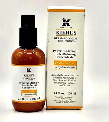 KIEHL'S Powerful Strength Line Reducing Concentrate Hyaluronic 3.4 oz new