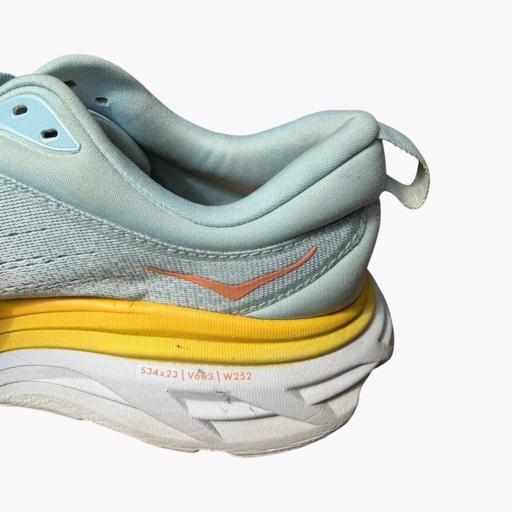 Hoka Bondi 8 Women's Running Sneakers Blue Orange Size 10.5B Max Cushion thumbnail 9