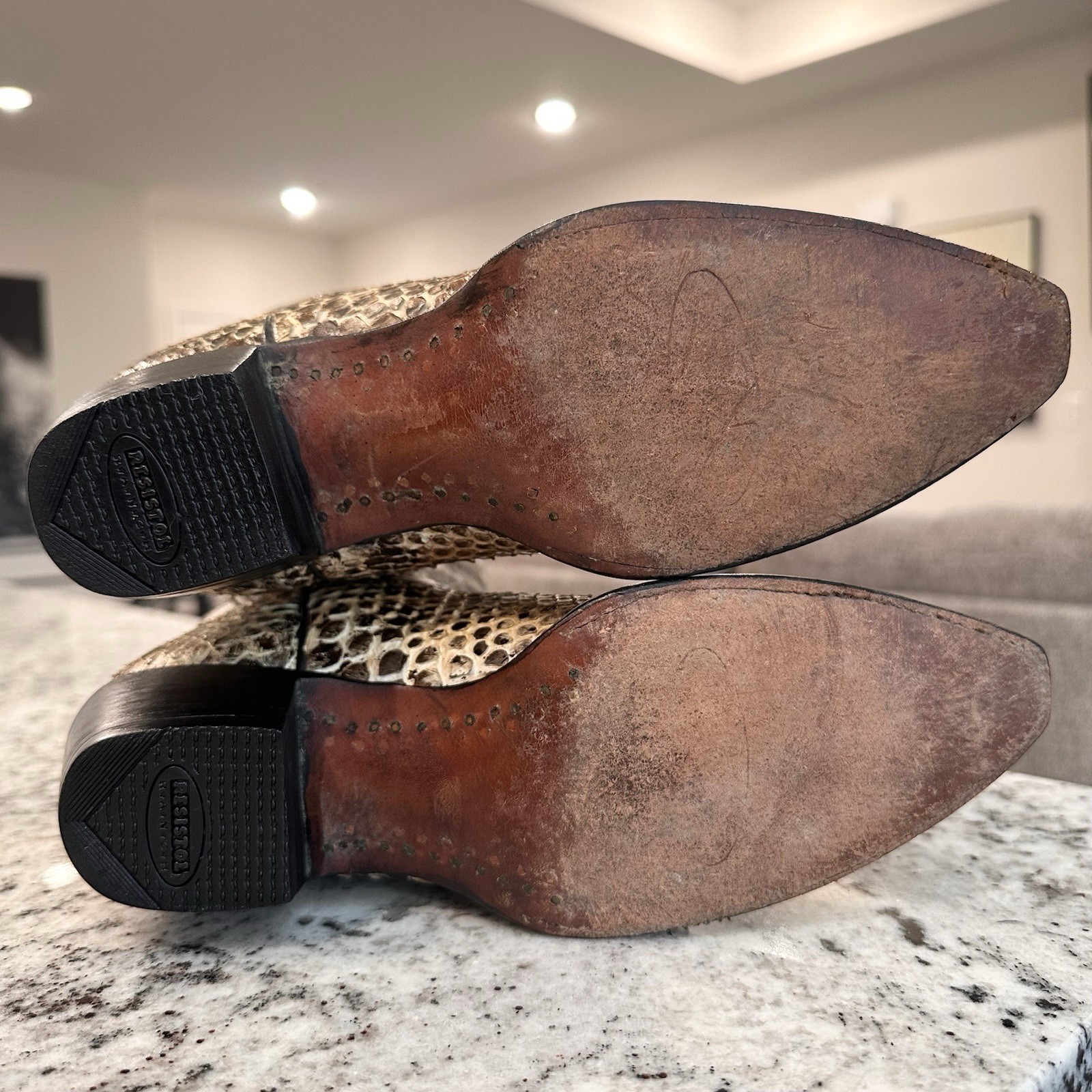 Resistol by Lucchese Python Boots 7 B Womens Cowg… - image 14