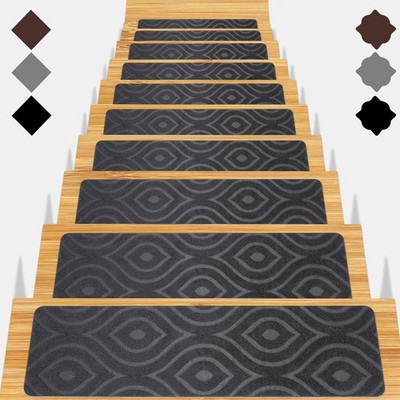 Non-Slip Stair Treads for Wooden Steps 15pcs 8x30in Indoor Carpet Runner