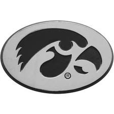 Iowa Hawkeyes Premium Solid Metal Chrome Plated Car Auto Emblem SLS