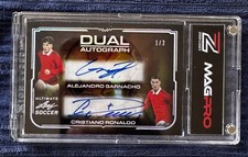 2022 Ultimate Leaf Soccer Dual Auto - Alejandro Garnacho/Cristiano Ronaldo - 1/2