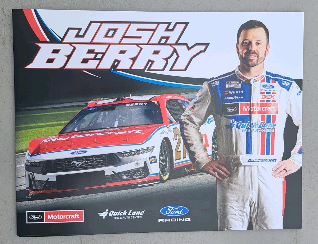 Josh Berry 2026 Ford Motorcraft #21 8x10 NASCAR Cup Series Hero Post Card