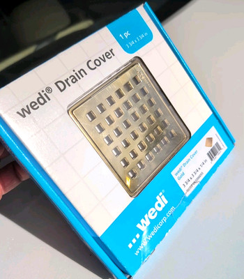 NEW Wedi Fundo Drain Cover set - Gold - 1000055 - MADE IN USA - FAST SHIPPING!