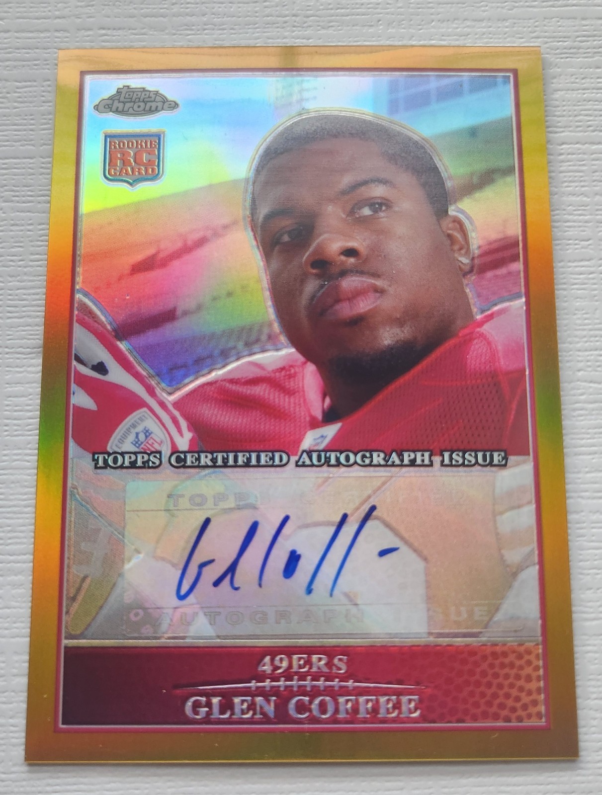 Glen Coffee Topps Chrome #TC152 Gold Refractor-Autograph