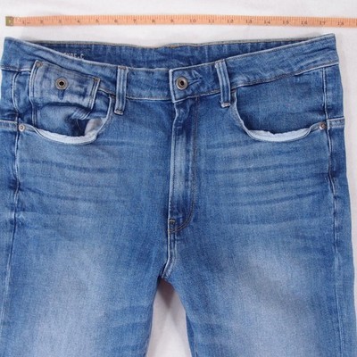 Herrens G-Star TYPE C 3D SUPER SLIM Gerades Bein Elasthan Blau Jeans W36 L36
