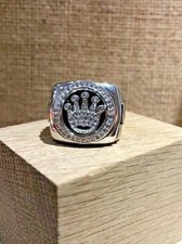 3CT Round Cut Cluster Lab Created Men's Diamond Ring 14k White Gold Plated