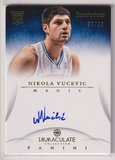 NBA NIKOLA VUCEVIC AUTO 2012 13 PANINI IMMACULATE Inscriptions Autograph ROOKIE