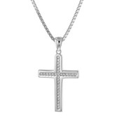 Trendor Schmuck Kreuz-AnhäNger 20 Mm Mit Halskette Sterlingsilber 925 75596