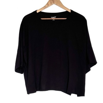 Old Navy Active Plus Crop Top Women s XXL Black Athletic Short Sleeve Shirt 