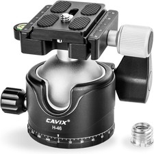 Tripod Ball Head with 1/4" Arca Swiss Quick Release Plate Aluminium Tripod Ball