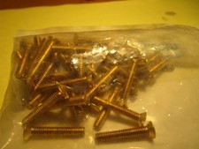  8-32 x 1" Brass Slotted Flat Head Machine Screw QTY 50