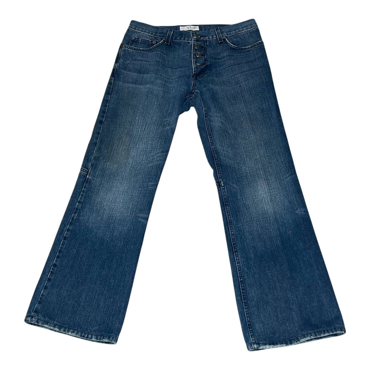 Vintage Y2K Armani Exchange J101 Mens Bootleg Jeans Button Fly 