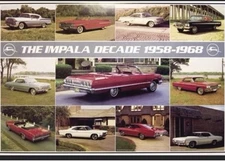 Chevrolet Impala 1958 -1968  History Original Printings Car Poster $32.95 Own It