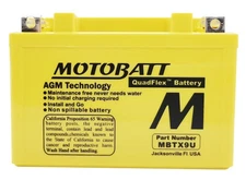 MotoBatt MBTX9U Quadflex AGM Battery Sealed Factory Activated