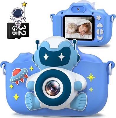 Kinderkamera, 1080P HD 2,0'' Digitalkamera für Kinder mit 32GB Karte