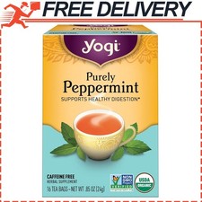 Yogi Purely Peppermint Tea For Healthy Digestion, 16 bags