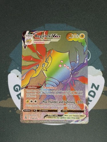 Pokemon TCG Regieleki VMAX 198/195 Silver Tempest Rainbow Rare (NM)
