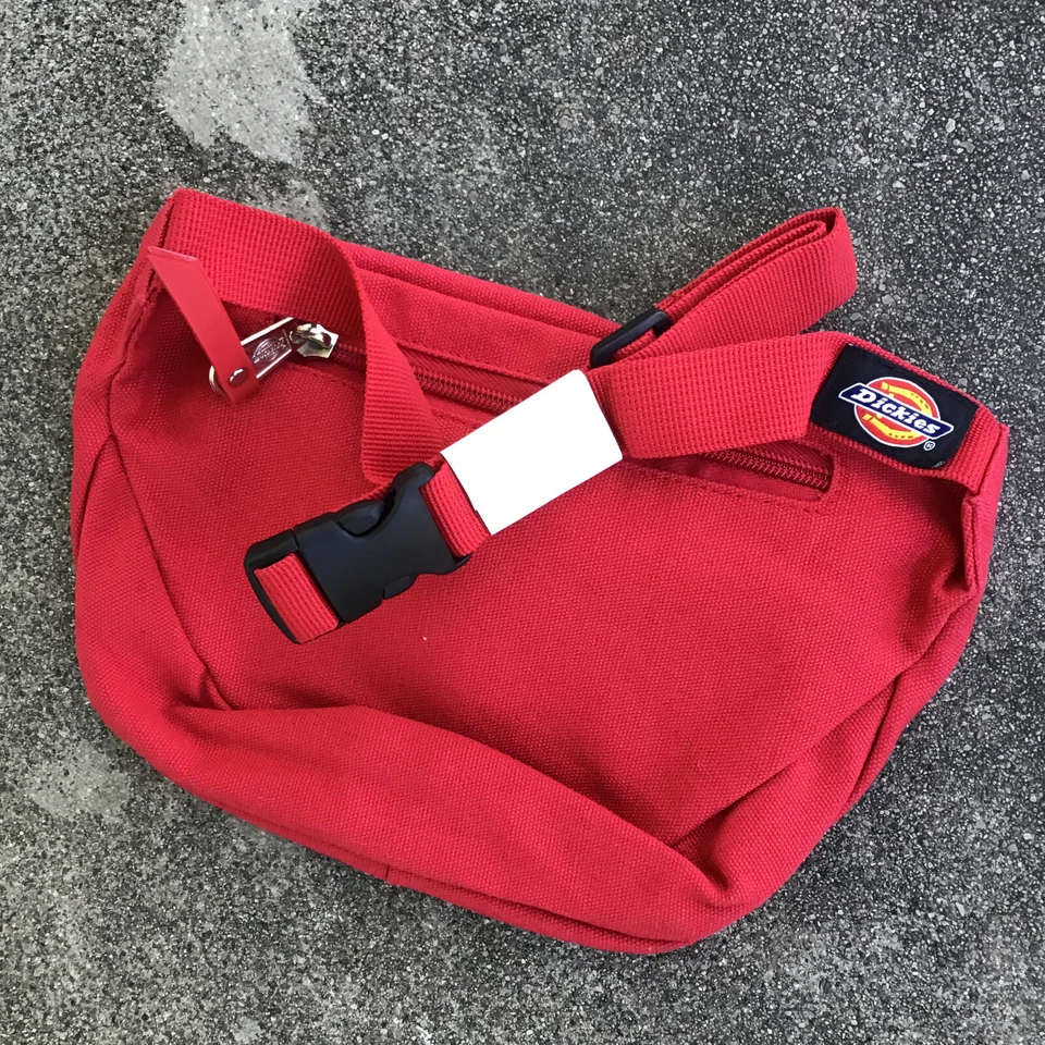 Riñonera Dickies Doble Cremallera Cadera Bolso Rojo Foto 4 de 4