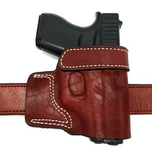CEBECI Right Hand Brown Leather OWB Yaqui SPEED Holster for GLOCK 43 43X 48