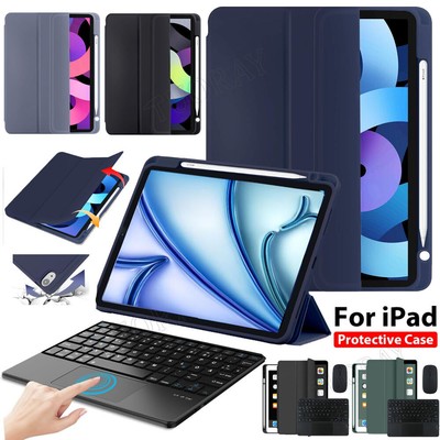 QWERTZ Touchpad Tastatur Maus für iPad 10th Gen Air 11'' 2024 Pro mit Schutzhülle