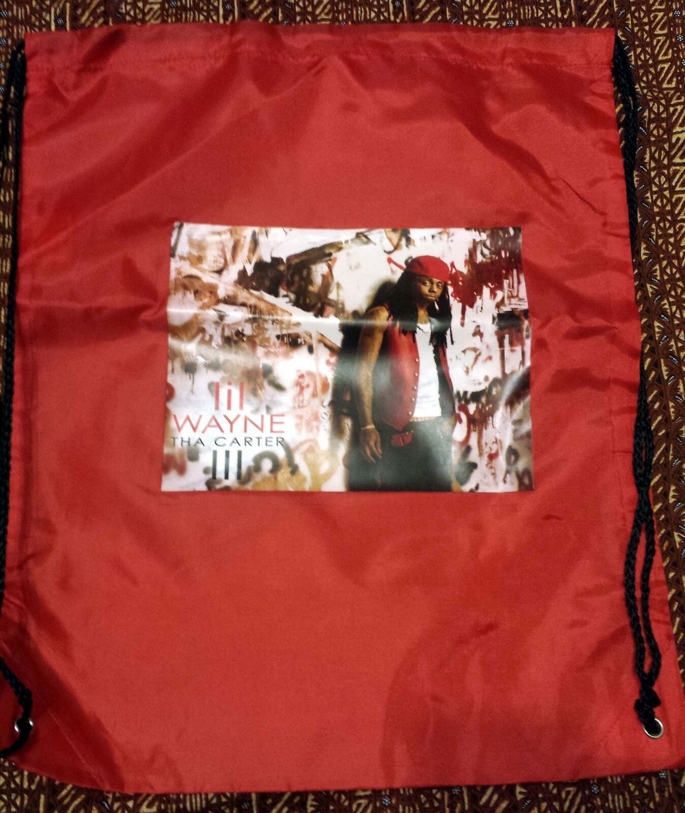 Sale item PROMO Book Bag Knapsack - LIL WAYNE Carter Nylon Product III Red Tha