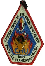 1986 NOAC National OA Conference CMU Partcipation Pin Delegate RED (LX122)