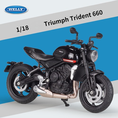 WELLY1:18 Triumph Trident 660 Motorcycle Diecast Metal Motorbike Model Toy Gift - Picture 2 of 4