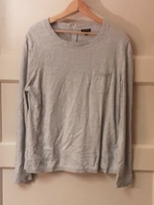 Busty Talbots Light Gray Rayon Blend Longsleeve Crew Neck Sweater sz L