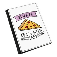 Beware VerrüCkte Pizza Damen Pass-Etui HüLle ÜBerzug Etui - Lustig Essen
