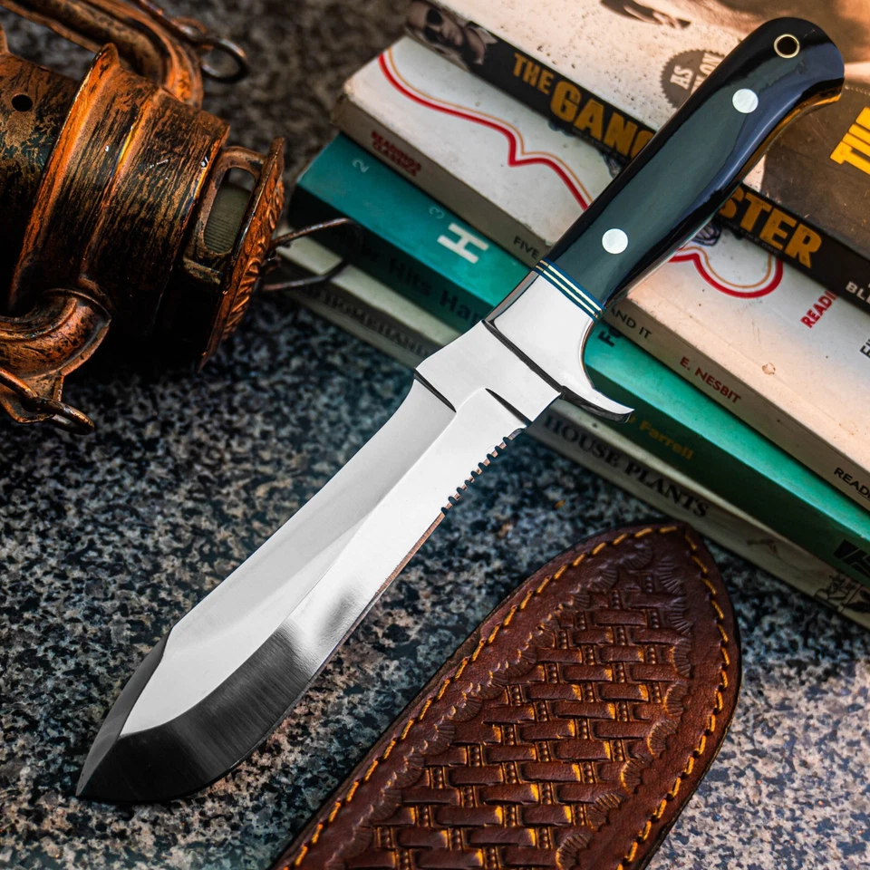 10.5" WILD BLADES CUSTOM HANDMADE HUNTING KNIFE COMBAT FIXED BLADE MILITARY