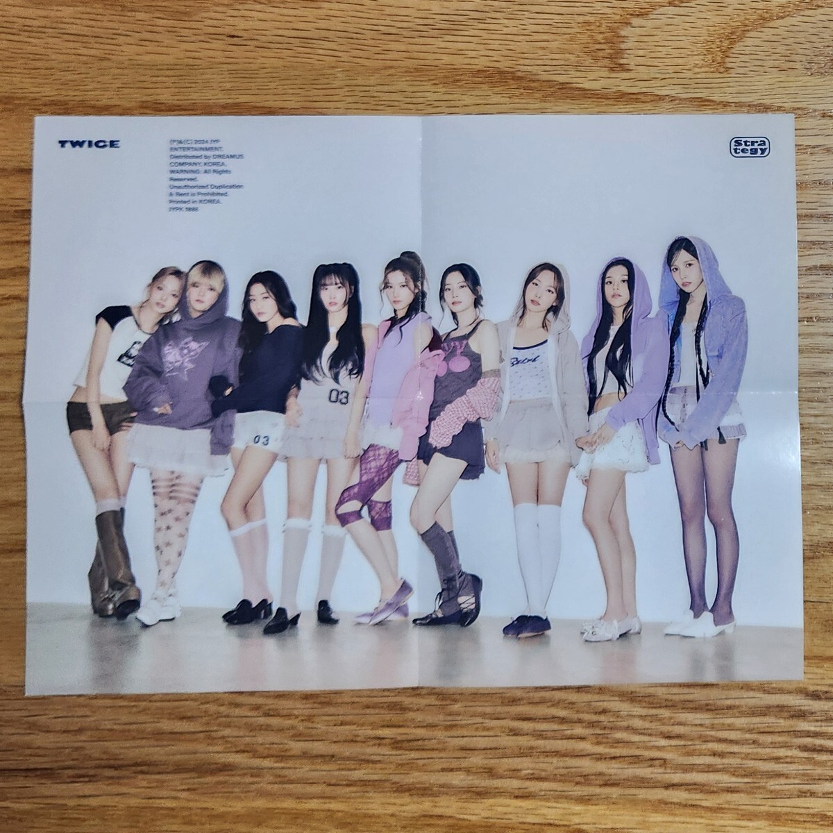 Group Official Folded Poster Twice Strategy The 14th Mini Album