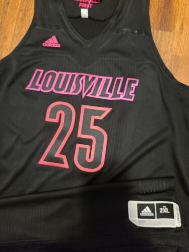 Asia Durr 2017-18 Louisville Cardinals Pink Play4Kay Cancer Authentic 2XL Jersey - Picture 1 of 8