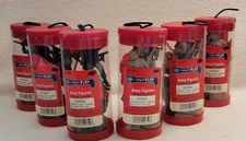 Vintage Army Men Plastic Figures 2.75" Green + Gray w/ USA Flag 9 Pieces x 6