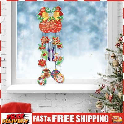 Double Sided Snowflakes Crystal Wind Chimes Pendant Kit for Home Garden Window S