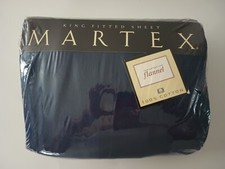 Martex King FITTED SHEET ONLY 100 Cotton Flannel Navy Blue