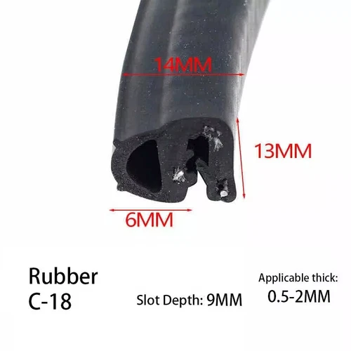 EPDM Rubber U-Shape Edge Trim Sealing Strip Car Door Guard Seal Edging Protector - Picture 31 of 64