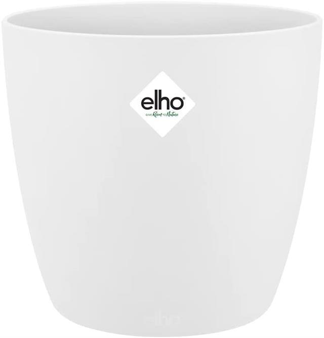 ELHO BRUSSELS ROUND 16CM FLOWER POT 16.0 x H 14.7 cm - WHITE