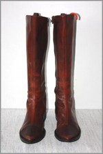 Bottes Pointues THE SELLER Taille 38.5 - Cuir Marron à Talon Plateforme - Occasion Bon état