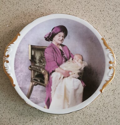 Queen Mutter und Prinz Harry Gedenktaufe Englisch Bone China Teller