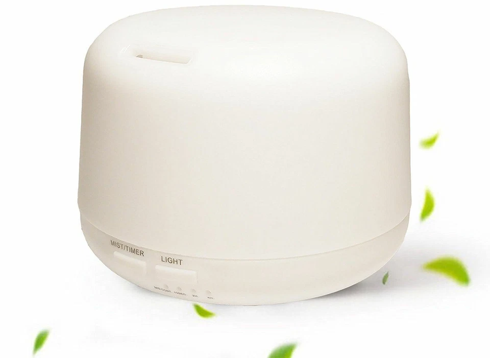 DIFFUSORE DI AROMI 500ML AROMATERAPIA 7 LED UMIDIFICATORE ULTRASUONI DEPURATORE  - Immagine 4 di 4